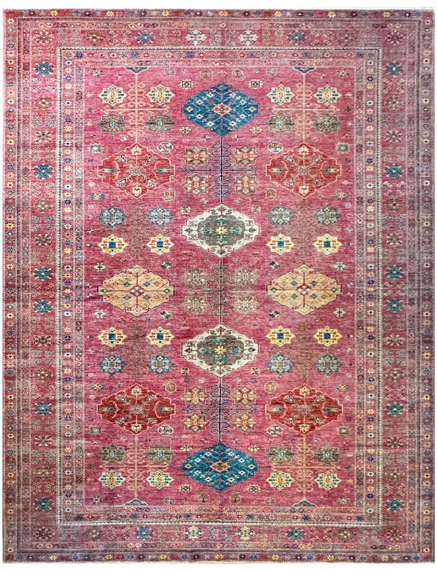 gendje-rug-pink deep Sultani Pink Rug – 164 × 100 cm - Image 1