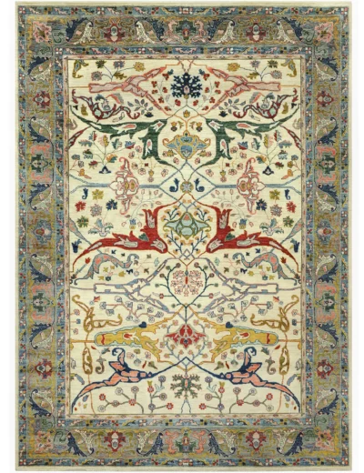 Mughal Cream Rug – 249 × 164 cm