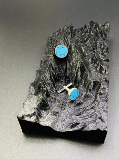 Genuine Turquoise Cufflinks - Image 2