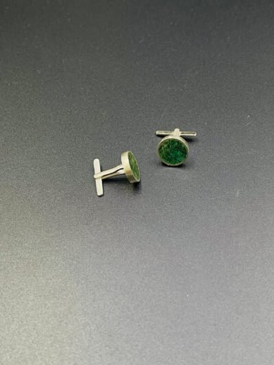 Bamiyan Turquoise / Chrysocolla Cufflinks - Image 2