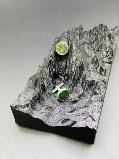 Bamiyan Turquoise / Chrysocolla Cufflinks - Image 3