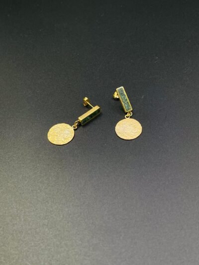 Bamiyan Turquoise / Chrysocolla Earrings - Image 2