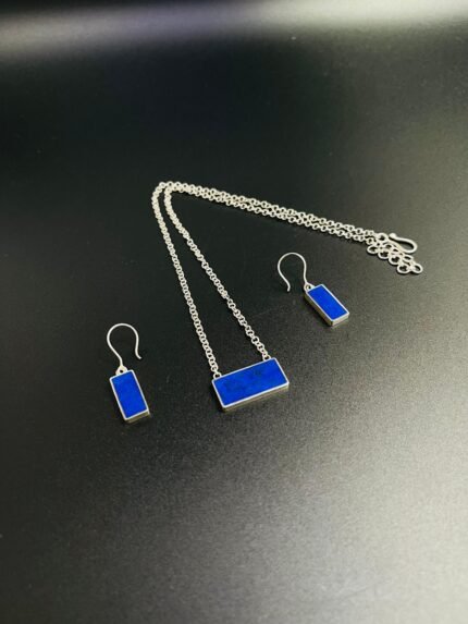 Lapis Lazuli Earrings & Necklace Set